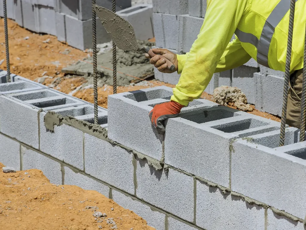Construcción de muro de bloques en Castellón