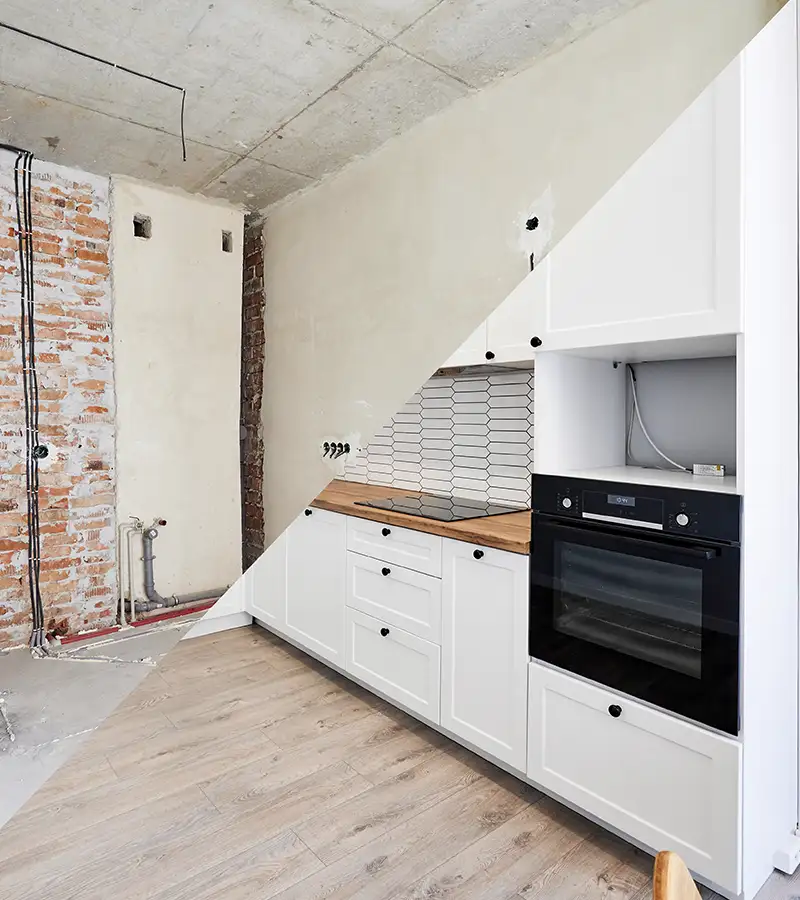 Reforma de cocina en una vivienda de Castellón con mobiliario moderno